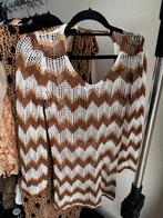 Shein bruine gehaakt mini jurk met open rug, Kleding | Dames, Jurken, Maat 38/40 (M), Shein, Beige, Nieuw