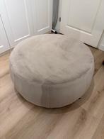 Riverdale Velvet Poef Grijs 80cm, Huis en Inrichting, Banken | Voetenbanken en Poefen, Ophalen, Rond, Zo goed als nieuw, 75 tot 100 cm