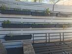 9x Bloembakken voor schutting, Tuin en Terras, Bloembakken en Plantenbakken, Ophalen, Gebruikt, Hout, Tuin