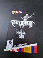 Testament Noorderligt Tilburg flyer concert kaartje ticket, Ophalen of Verzenden, Gebruikt, Foto of Kaart