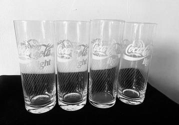 4 Coca-Cola Light longdrink glazen. Hoogte .. cm. beschikbaar voor biedingen