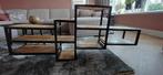 Zwart Wandrek met Mangohout - Zo Goed Als Nieuw, Huis en Inrichting, Woonaccessoires | Wandplanken en Boekenplanken, Ophalen, Zo goed als nieuw