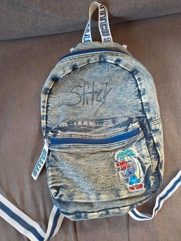  Stitch denim rugzak met handtekening Stitch beschikbaar voor biedingen