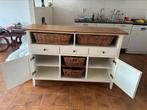 Witte ladenkast met rieten manden, Huis en Inrichting, Kasten | Ladekasten, Ophalen, Gebruikt, 100 tot 150 cm, 3 of 4 laden