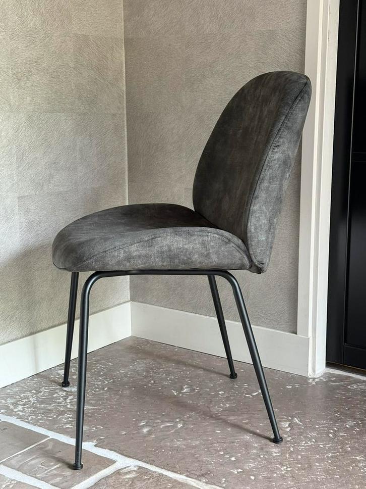 4 luxe eetkamerstoelen de laatste 4!, Huis en Inrichting, Stoelen, Nieuw, Vier, Metaal, Stof, Overige kleuren, Ophalen of Verzenden