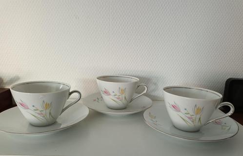 3 kop en schotel Winterling Marktleuthen Bavaria, Antiek en Kunst, Antiek | Servies los, Ophalen of Verzenden