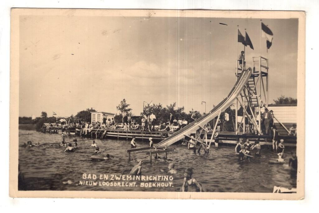Loosdrecht Hilversum Fotokaart Boekhout Zwembad  1933, Verzenden, 1920 tot 1940, Gelopen, Utrecht