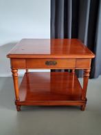 oude antieke Table de la Douairiere unieke houten salontafel, Gebruikt, 50 tot 100 cm, 50 tot 75 cm, Vierkant