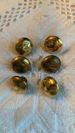 Vintage knoopjes koper/afb.kroon+adelaar/2x Stampwerk/6st., Ophalen of Verzenden, Gebruikt, Knoop of Knopen