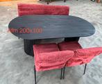 Eettafelset met bank, stoelen & salontafel, Huis en Inrichting, Tafels | Salontafels, Ophalen, 100 tot 150 cm, 50 tot 75 cm, Zo goed als nieuw
