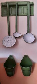 lepelrek retro resada groen, Antiek en Kunst, Ophalen