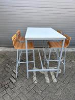 4 x barkrukken met tafel, Ophalen of Verzenden, Zo goed als nieuw