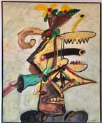 Anton Martineau, zeer groot schilderij; portet met bloemen, Ophalen