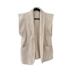 Ambika | Gilet waistcoat ribstof beige | One size, Kleding | Dames, Bodywarmers, Verzenden