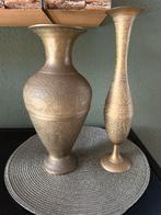 Set van 2 grote messing vazen met oosterse gravures – 40 cm, Ophalen of Verzenden
