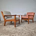 Vintage jaren 60 Deense easy chair, lounge stoel teak 60's, Minder dan 75 cm, Ophalen of Verzenden, Zo goed als nieuw, Hout