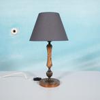 Vintage regency tafellamp onyx natuursteen l Parisien lamp, Gebruikt, Ophalen of Verzenden, Metaal