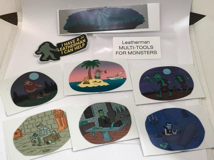 NEW Sticker set Leatherman MULTI-TOOLS FOR MONSTERS, Caravans en Kamperen, Kampeergereedschap, Nieuw, Verzenden