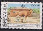 Rwanda 1992 Melkkoe Conferentie Nutritons, Verzenden, Gestempeld, Dier of Natuur
