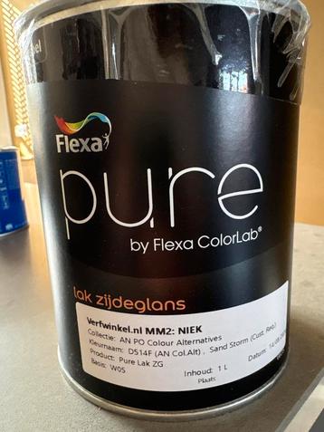 Flexa Pure lak Kleur Sand Storm - 1 Liter - Nieuw beschikbaar voor biedingen