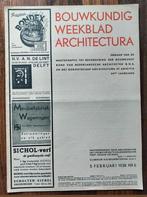 Bouwkundig Weekblad nr 6 oa architect Ragnar Östberg (1938), Boeken, Gelezen, Architectuur algemeen, Ophalen of Verzenden, Meerdere auteurs