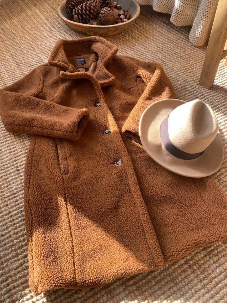 Prachtige camel teddyjas, Kleding | Dames, Jassen | Winter, Gedragen, Maat 36 (S), Bruin, Ophalen of Verzenden