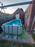 Zwembad met zandfilter, pomp en warmtepomp, Tuin en Terras, Zwembaden, Ophalen, Gebruikt, 200 tot 300 cm, 400 cm of meer
