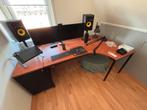 Groot bureau met ladekast, Ophalen, Zo goed als nieuw