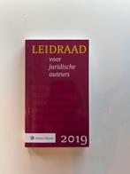 Leidraad voor juridische auteurs, Ophalen of Verzenden, Zo goed als nieuw, Sociale wetenschap