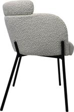 HSM Teddy Eetkamerstoel Luca Choco / Wit / Grijs Nieuw, Ophalen of Verzenden, Nieuw, Grijs, Vijf, Zes of meer stoelen