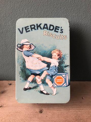 Vintage Verkade koektrommel beschikbaar voor biedingen