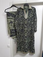 Zwart Groen Indiase Pak Kameez Kurta sjaal  - Maat S, Ophalen of Verzenden, Maat 36 (S), Geen merk, Gedragen
