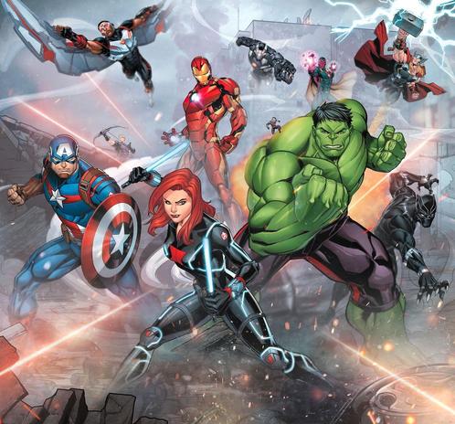 Avengers fotobehang Street Revenge, Hulk, Thor,Muurdeco4kids, Kinderen en Baby's, Kinderkamer | Inrichting en Decoratie, Nieuw