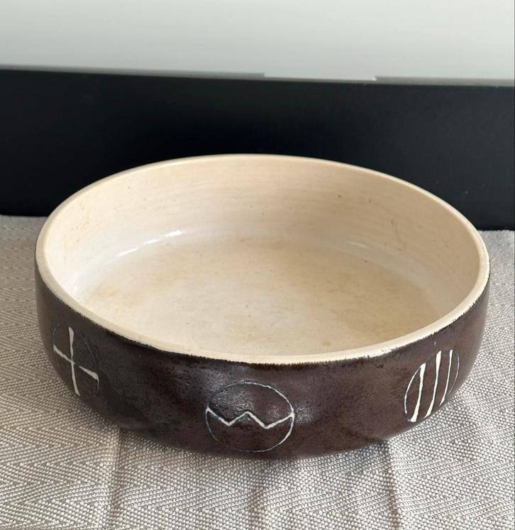 Vintage Keramieken Schaal - Decoratief, Huis en Inrichting, Woonaccessoires | Schalen en Manden, Gebruikt, Schaal, Rond, Porselein of Keramiek