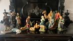 Ant 16 delige kerstgroep kerststal gips inl kameel +engel, Antiek en Kunst, Antiek | Religie, Ophalen of Verzenden