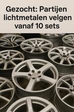 Gezocht: Partijen lichtmetalen velgen/wielen  vanaf 5 sets, Auto diversen, Wieldoppen, Ophalen of Verzenden, Zo goed als nieuw