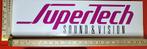Mooie grote wit roze vintage sticker Supertech, Ophalen of Verzenden, Zo goed als nieuw, Overige typen