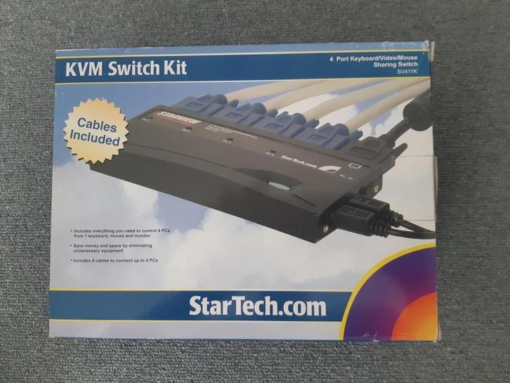 Startech 4 Port PS/2 KVM Switch Kit  SV411K, Computers en Software, Pc- en Netwerkkabels, Zo goed als nieuw, Ophalen