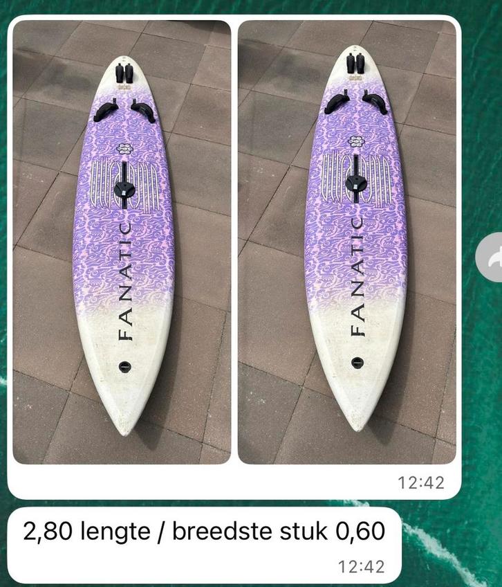 Windsurf Set compleet met Meerdere Zeilen, Watersport en Boten, Windsurfen, Gebruikt, Complete set, 250 tot 300 cm, Met vin(nen)