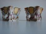 2 mooie antiek tafelcenterstukken in biscuit met putti, Antiek en Kunst, Ophalen of Verzenden