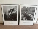 Glazen zwaardere lijsten met print, Ophalen, Zo goed als nieuw, Kunststof, 50 tot 75 cm