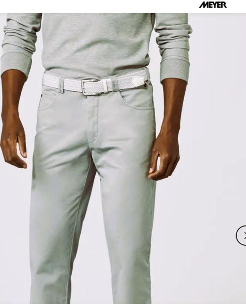MEYER DIEGO 🧐 chino kiezel kleur mt 54, Kleding | Heren, Broeken en Pantalons, Zo goed als nieuw, Maat 52/54 (L), Grijs, Verzenden