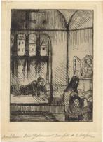Émilien Dufour droge naald ontwerp voor Alexander Poesjkin, Antiek en Kunst, Kunst | Etsen en Gravures, Ophalen