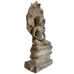 Buddha – Khmer-stijl bronzen beeld met zevenkoppige naga, Ophalen of Verzenden, Gebruikt