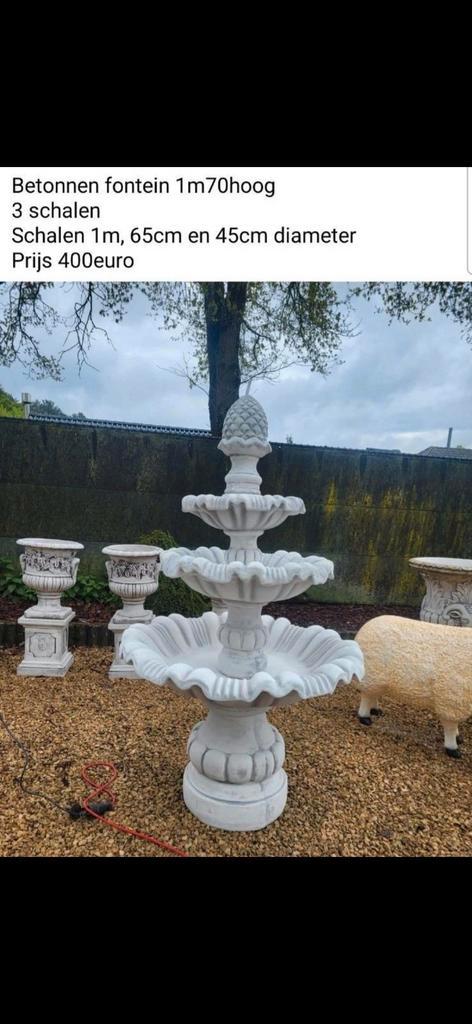 Betonnen Fontein - Prachtig Design!, Tuin en Terras, Waterpartijen en Fonteinen, Gebruikt, Fontein, Beton, Ophalen of Verzenden