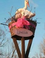 Geboorte Kraam Ooievaar op nest, Kinderen en Baby's, Kraamcadeaus en Geboorteborden, Ophalen, Zo goed als nieuw