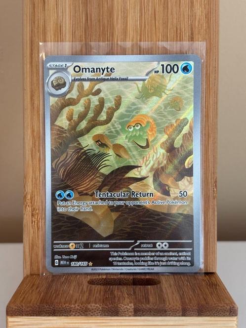 MEW	180	Omanyte, Hobby en Vrije tijd, Verzamelkaartspellen | Pokémon, Nieuw, Losse kaart, Ophalen of Verzenden