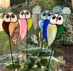 Uil plantensteker tuin glas Tiffany, Ophalen of Verzenden, Nieuw