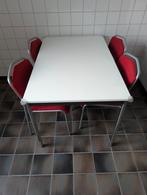 Keukentafel met 4 stoelen, Ophalen, Gebruikt, Rechthoekig, 50 tot 100 cm