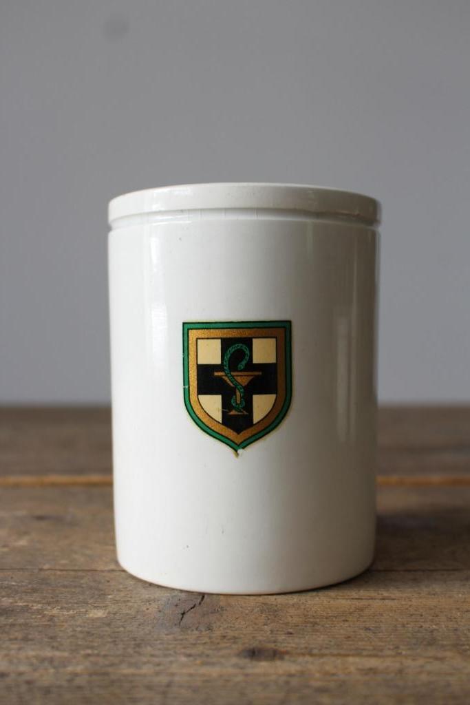 Oude Franse brocante zalfpot *Pronck & Praal*, Antiek en Kunst, Curiosa en Brocante, Ophalen of Verzenden